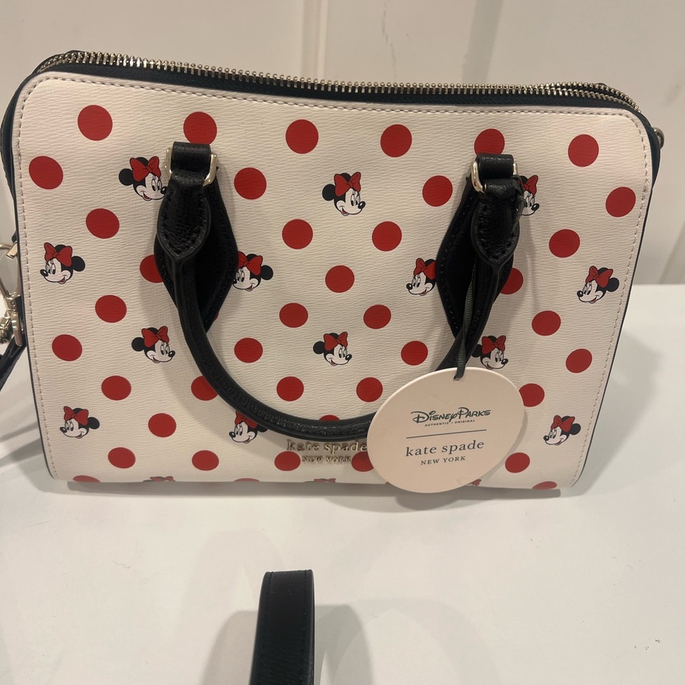 Kate Spade X‎ Disney Minnie Mouse Faces Polka Dot Crossbody HTF